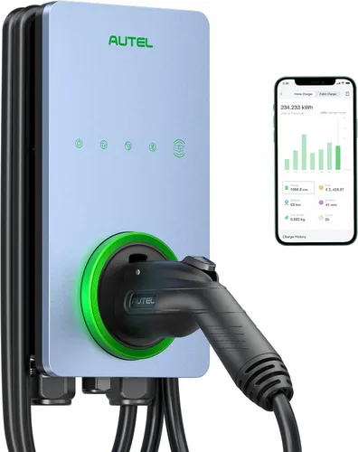 Autel Home Cargador Inteligente para Vehículos Eléctricos (EV) de hasta 50 Amperios, 240V, Estación de Carga de Automóvil para Interiores/Exteriores