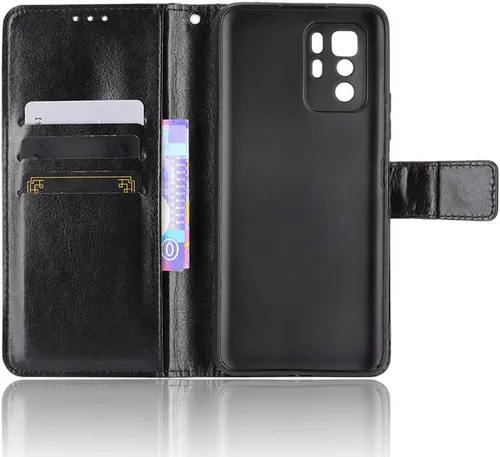 Miniatura 4 de Funda para Xiaomi Redmi Note 10 Pro 5G, Funda de cuero con tapa para Xiaomi Poco X3 GT/Redmi Note 10 Pro 5G Case Negro