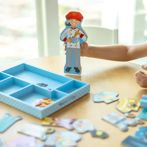 Miniatura 2 de Kit de juego de simulación muñeca magnética Julia para vestir, muñeca de madera (más de 25 piezas)