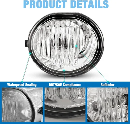Miniatura 3 de Luces antiniebla aptas para Toyota Matrix 2003-2008 (no compatible con 07-08 Matrix XRS), Pontiac Vibe 2003-2008 Conjunto de luz antiniebla 2 piezas