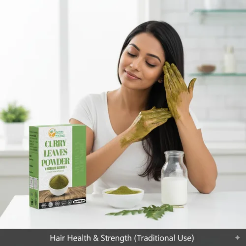 Miniatura 3 de Polvo de Hoja de Curry 100% Natural Cultivado Seco 150 g Promueve la Fórmula de Crecimiento del Cabello Cabello Fuerte Volumen del Cabello