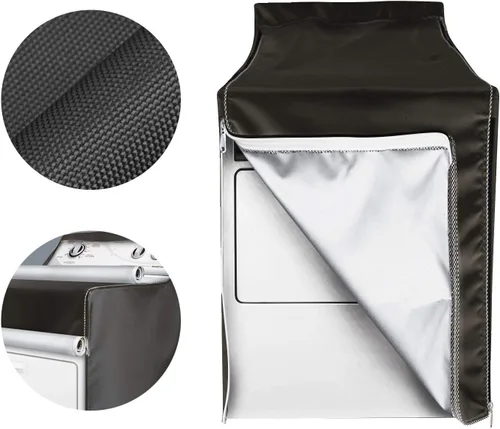 Miniatura 3 de Funda para lavadora: tela más gruesa, 2 cremalleras, se adapta a la mayoría de lavadoras y secadoras de carga superior/frontal, protección para todo