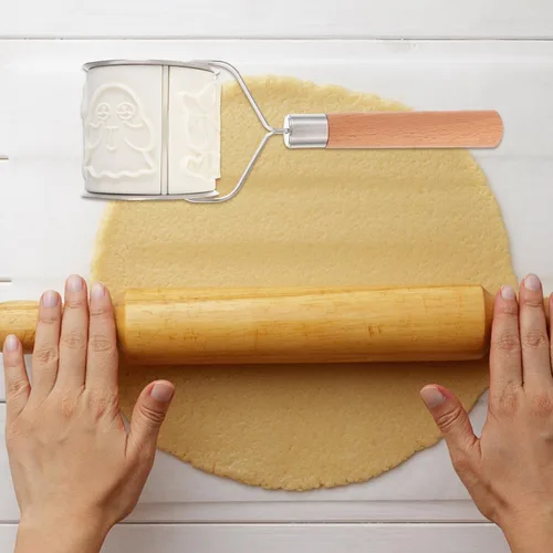 Miniatura 3 de EXCEART Moldes para galletas de bricolaje, 8 patrones de animales para festivales, cortadores de galletas rodantes resistentes