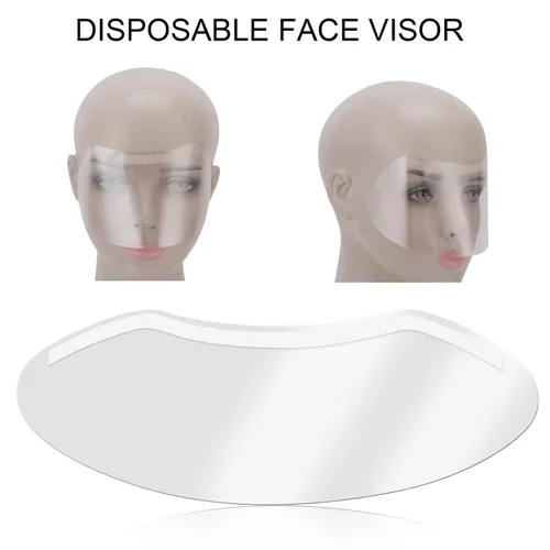 Miniatura 3 de Pilipane 50 viseras faciales desechables, viseras protectoras transparentes de ducha para procedimientos de pestañas y cejas