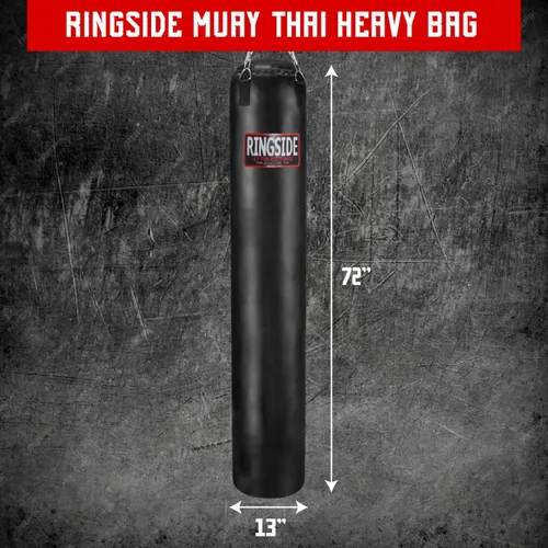 Miniatura 2 de Ringside Saco pesado de 100 libras para Muay Thai, bolsa de boxeo robusta Powerhide para entrenamiento y ejercicio de boxeo, MMA, Muay Thai
