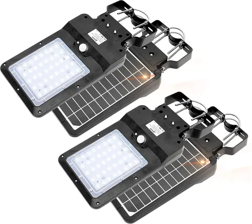 Miniatura 9 de Wagan EL8588 - Lámpara de calle solar integrada LED de 1000 lúmenes, sensor de movimiento, impermeable, resistente a la intemperie, del atardecer al