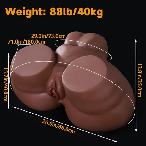 Miniatura 5 de Muñeca Sexual BBW de 88.2 Libras Masturbador Masculino - Trasero Enorme Ultra Suave y Juguete Vagina de Bolsillo Gorda Muñecas Sexuales de Culo