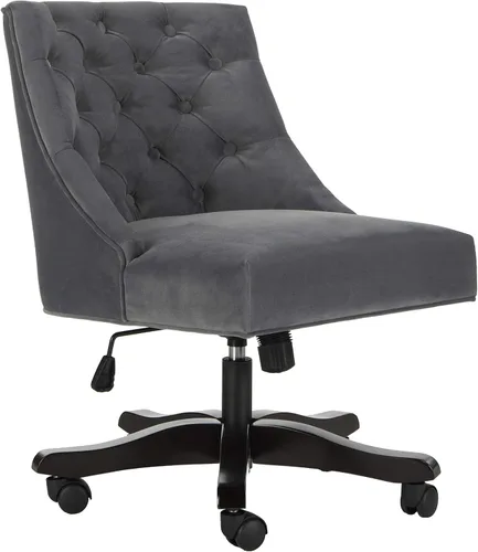 Miniatura 9 de Safavieh Mercer Collection Soho - Silla de escritorio giratoria de lino color crema claro