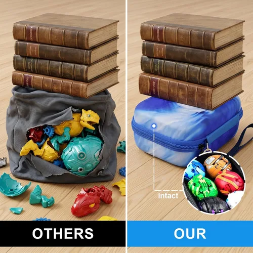 Miniatura 6 de Funda compatible con Bakugan para Baku Gear Pack, organizador de juguetes, almacenamiento para tarjetas Bakucores y figuras de acción ultra Azul