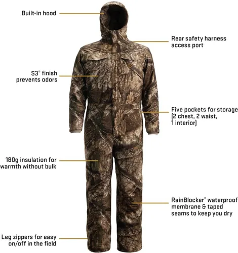 Miniatura 3 de SCENTBLOCKER Drencher - Overol de caza de camuflaje impermeable aislado para hombres
