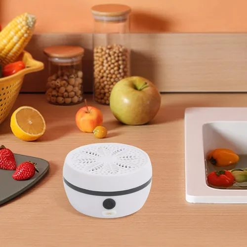 Miniatura 5 de Lavadora de frutas y verduras, dispositivo limpiador portátil de frutas y verduras con 3 engranajes de limpieza, purificador de lavadora de verduras