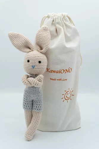 Miniatura 2 de Bunny Family, Bunny Dad Muñeca de Peluche de Ganchillo, Muñeca Amigurumi para Bebé/Niño Pequeño