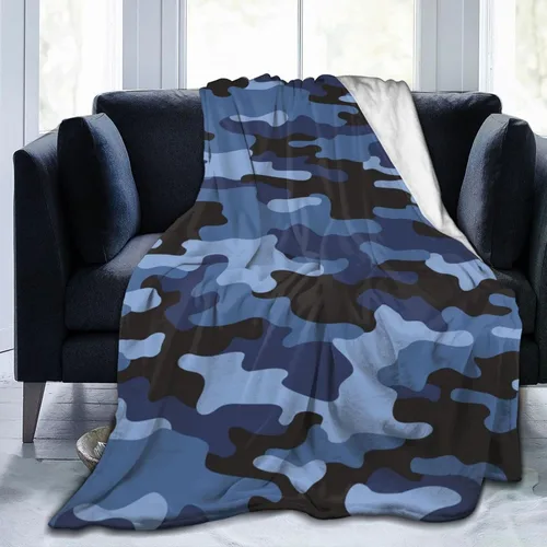 Miniatura 15 de Perinsto Camo Throw Blanket Ultra Soft Warm All Season Camouflage Decorative Fleece Blankets for Bed Chair Car Sofa Couch Bedroom 50"X40