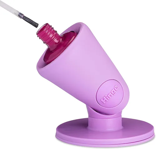 Miniatura 8 de tweexy Soporte para frasco de esmalte de uñas con bisagra a prueba de vuelcos Soporte antiderrame para esmalte de uñas, inclinado, succión de Blush