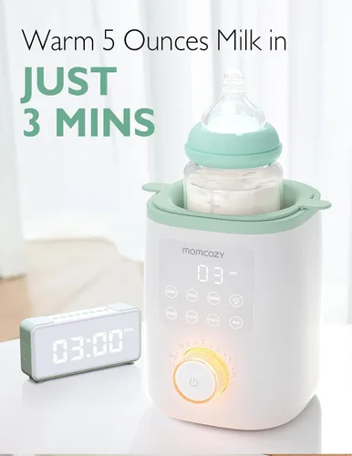 Miniatura 3 de Momcozy Calentador de biberones Retain Nutrients, calentador de biberones 9 en 1 con luz nocturna y bolsa de almacenamiento de leche materna Momcozy