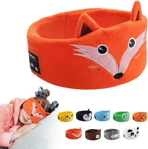 Miniatura 9 de Auriculares Inalámbricos para Niños, Auriculares Sobre la Oreja para Niños y Pequeños, con Altavoces Delgados y Diadema de Felpa Super Suave (Oso)