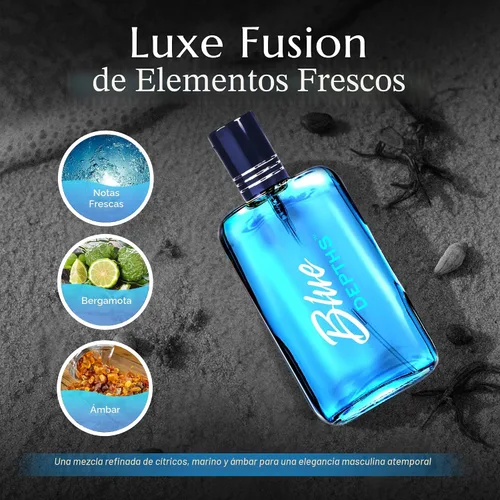 Miniatura 4 de PB ParfumsBelcam Blue Depths Eau de Toilette Fragancia en Spray - 2.5 onzas líquidas. Colonia acuática fresca para hombres con aroma cítrico fresco
