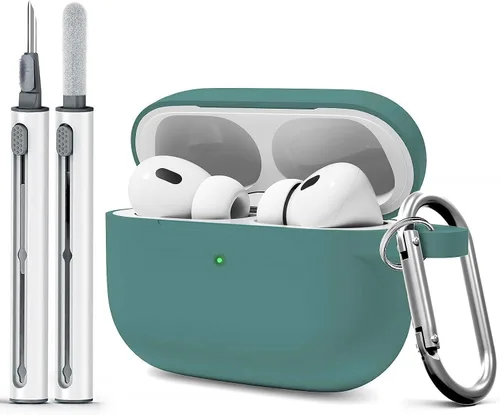 Miniatura 15 de Funda para AirPods Pro con kit de limpieza, funda de silicona suave para Apple AirPod Pro de 1ª/2ª generación, accesorios de funda AirPods Pro/Pro 2