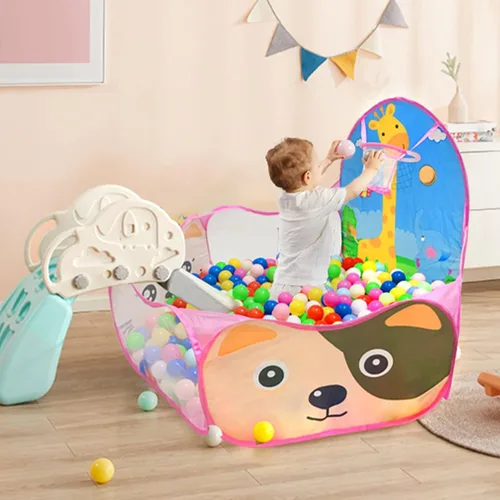 Miniatura 4 de Piscina de pelotas para niños, tienda de campaña desplegable para niños, piscina de pelotas para niños pequeños, corralito de juegos con aro