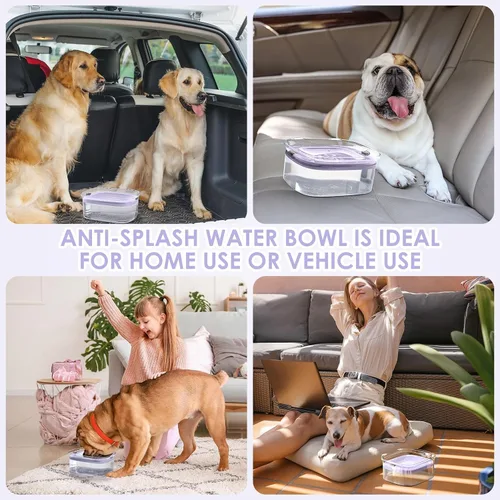 Miniatura 6 de AONKEY Cuenco de agua para perros de 3L sin derrames, cuenco grande de 101oz a prueba de derrames para perros, reduce el rellenado, dispensador