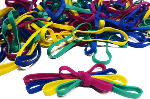 Bandas de goma, tamaño 64 (3 1/2 pulgadas x 1/4 pulgadas), bandas de goma sin látex de colores, banda de goma elástica, suministros de oficina,