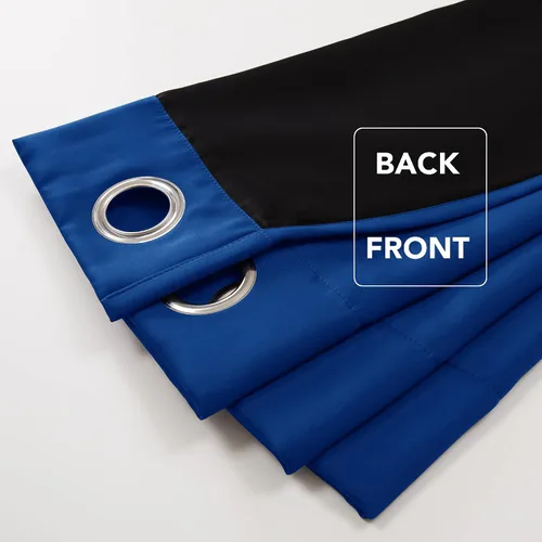 Miniatura 202 de Deconovo Cortinas opacas 100% con forro negro, cortinas con ojales aisladas térmicamente que reducen el ruido, doble capa para oscurecer