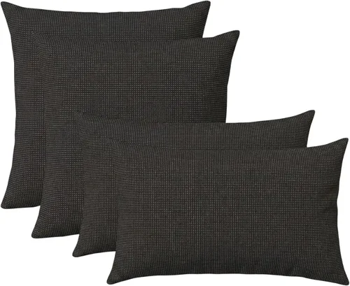 Miniatura 23 de RSH DECOR: Sunbrella Juego de 4 almohadas lumbares y cuadradas 20 x 12 pulgadas y 17 x 17 pulgadas Tela resistente al agua y a la decoloración