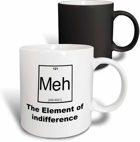 3dRose mug_183625_3 Meh - Taza transformadora mágica con el elemento de la indiferencia, 11 onzas