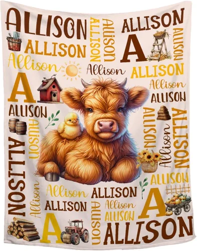 Miniatura 8 de Manta de conejo personalizada para niños y niñas, manta de bebé ultra suave, regalo personalizado, decoración de manta con nombre, 30 x 40 pulgadas