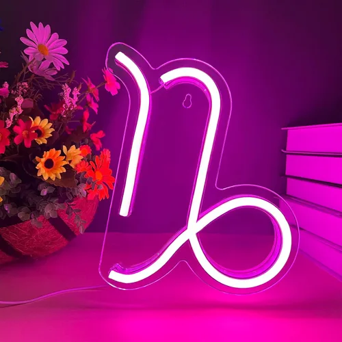 Miniatura 9 de El Letrero de Neón del Horóscopo del Zodiaco, Aries, Letreros de Neón LED para Decoración de Pared, Luces de Neón del Zodíaco Astrológico Hermosas