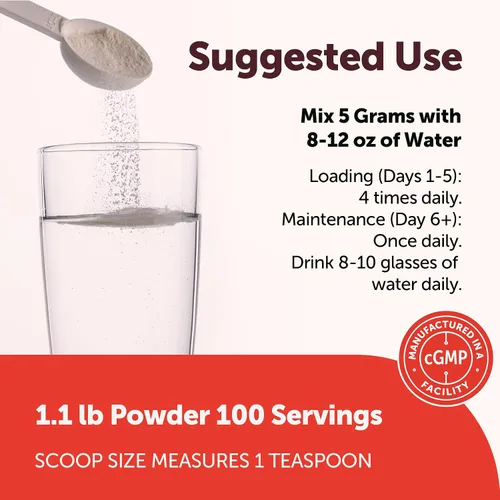 Miniatura 4 de Micro Ingredients Monohidrato de creatina en polvo, 17.64 oz (1.1 libras), 5000 mg por porción, creatina en polvo micronizada, sin sabor, sin