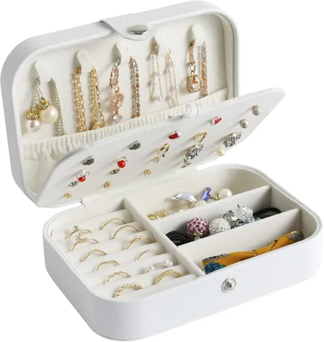 Miniatura 8 de Joyero portátil con cierre de cremallera, para aretes, brazaletes o anillos