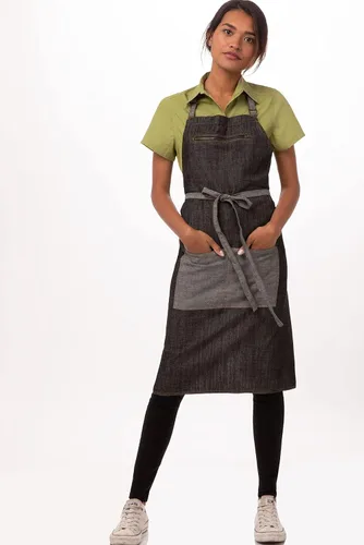 Miniatura 4 de Chef Works Delantal con babero unisex Manhattan