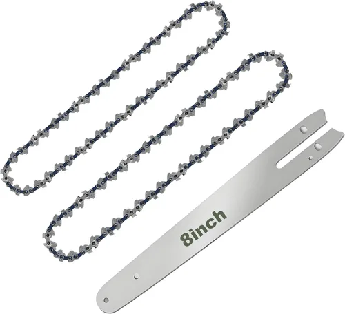 Miniatura 9 de Mini cadena de motosierra, 5 cadenas de 6 pulgadas de repuesto para motosierra eléctrica inalámbrica de 6 pulgadas, con 37 eslabones de transmisión