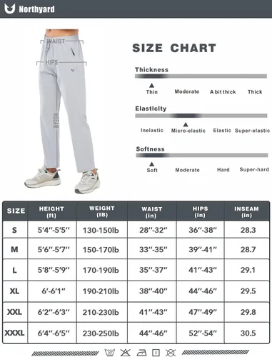 Miniatura 7 de NORTHYARD Pantalones deportivos para correr para hombre, pantalones de gimnasio ligeros, pantalones de correr con dobladillo abierto