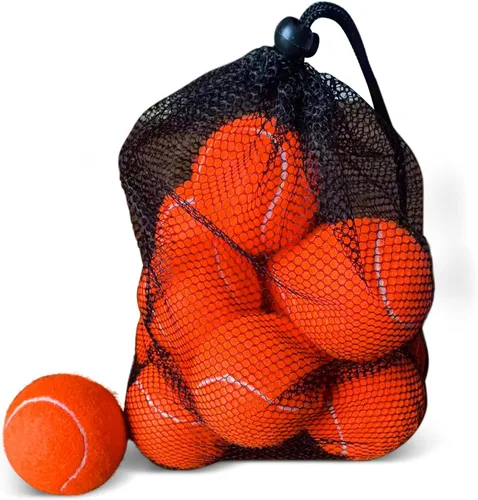 Magicorange Pelotas de tenis, paquete de 12 pelotas de tenis de entrenamiento avanzado, pelotas de práctica, vienen con bolsa de malla para un fácil