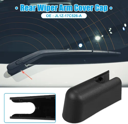 Miniatura 2 de ACROPIX Tapa de tuerca de brazo de limpiaparabrisas trasero para Ford Expedition - Paquete de 1 color negro