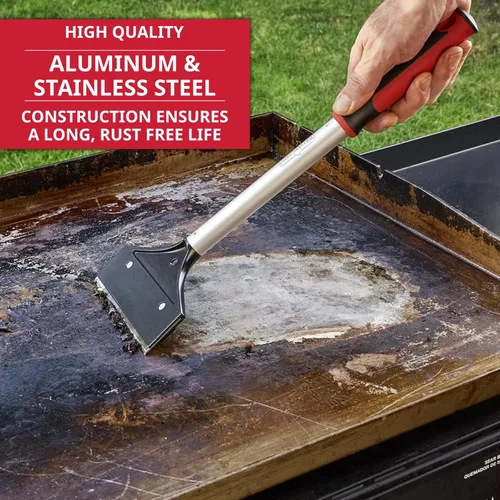 Miniatura 3 de Raspador de Parrilla Plana de 15.5" de Largo, Herramienta para Plancha por FryOilSaver Co., Raspador de Cocina con Cuchilla Reemplazable de 5.5