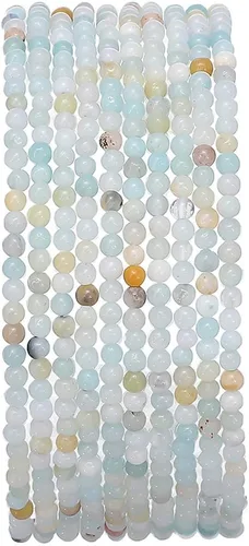 Miniatura 22 de BEADIA Cuentas redondas de piedra natural de jade de amazonita semipreciosas sueltas para hacer joyas 6MM 61PCS Amazonita Jade