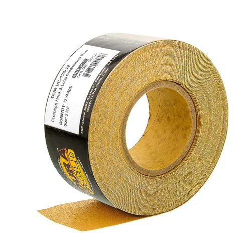 Miniatura 8 de Dura-Gold Premium – Oro de 40 Grano – Rollo de papel de lija continuo de Longboard con respaldo de gancho y bucle, 2-3/4 pulgadas de ancho, 12