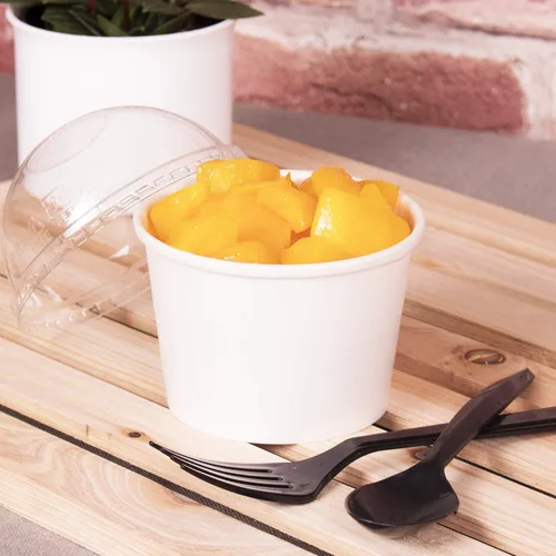 Miniatura 6 de Karat [227 ml - 1000 uds] Tazas de helado de papel y cuencos de sopa para alimentos calientes/fríos - Ideal para sopa, helado, yogur y aperitivos