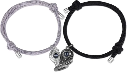 Miniatura 2 de Pulsera personalizada con imagen en el interior, pulseras personalizadas para parejas de proyección de fotos para él y ella, pulseras a juego