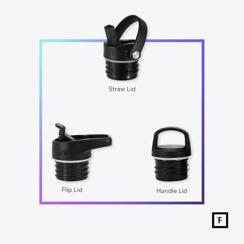 Miniatura 3 de IRON °FLASK Frasco de hidratación para acampar y senderismo con pajilla, botella de agua deportiva de acero inoxidable aislada sin BPA – 24 oz
