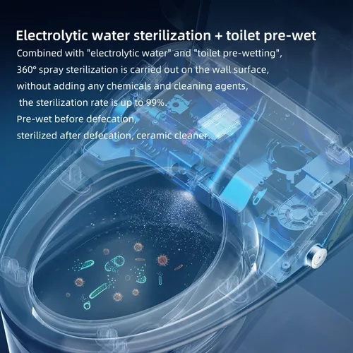 Miniatura 4 de X7 Asiento de inodoro de bidé, accesorio alargado para inodoro con agua caliente con cierre suave, asiento de bidé eléctrico con calefacción