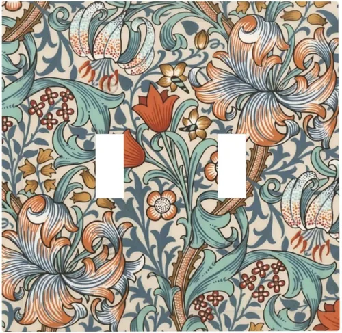 Miniatura 120 de Cubiertas Decorativas para Placas de Interruptor Bosque Primavera Hada Encantada País de las Maravillas Suelo Verde 2 Gang Cubierta de Interruptor