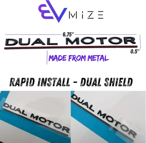 Miniatura 8 de Paquete de emblemas EVMIZE para Tesla Model 3, delantero y trasero, insignia T, negro mate y negro brillante, logotipo OEM, juego de emblemas