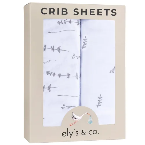 Miniatura 9 de Ely’s & Co. Sábanas para cuna, juego de sábanas ajustadas para colchón de cuna para bebé niña/niño, pack de 2, 100% jersey de algodón, ropa de cama