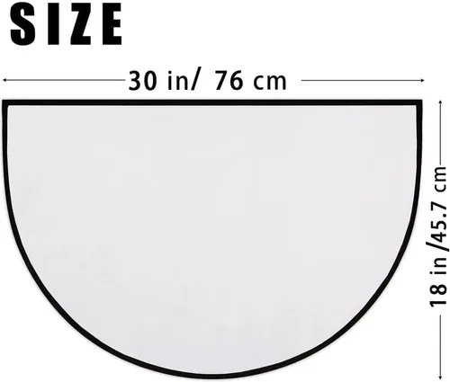 Miniatura 2 de Tapete de puerta semicircular, tapete de baño semicírculo, alfombra bohemia bohemia con mandala. Tapete antideslizante para el hogar, baño, cocina
