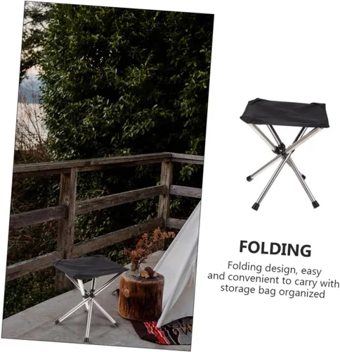 Miniatura 4 de WOONEKY Taburete plegable multifuncional al aire libre silla para camping, pesca, jardín, viajes y picnic