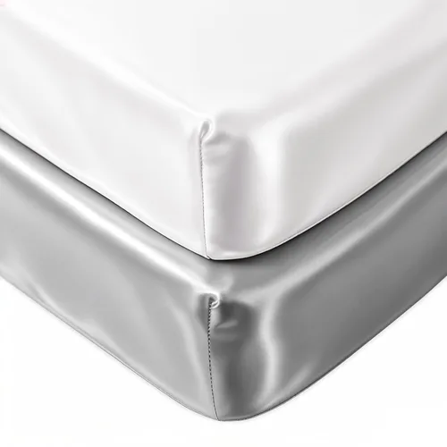Miniatura 8 de Pro Goleem Sábanas de satén ajustables para Pack n Play, ideales para el cabello del bebé, sensación de seda suave, 27 x 39 pulgadas, sábana Negro